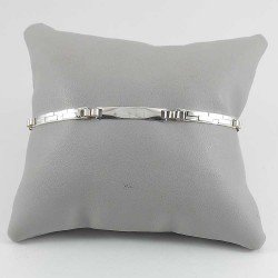 Esclava con varias chapas para grabar varios nombres. Plata de ley 925