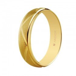 Wedding ring in 18 kt gold zig zag design