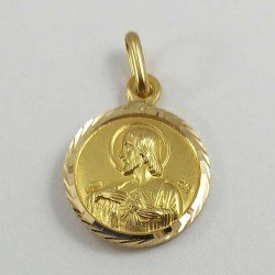 Medalla de la Virgen del Pilar en oro de primera ley 18 quilates.