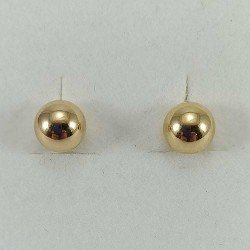 Pendientes clásicos de bola de oro de 18 quilates, 750 milésimas.