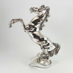Figura de caballo rampante en plata de ley bilaminada