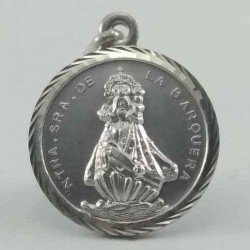 Medalla clásica Virgen de la Barquera en plata 925