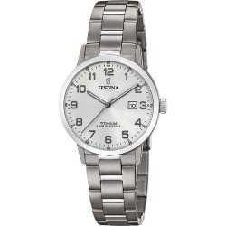 Reloj clásico con fecha de mujer Festina F20436/1 de titanio. Acuático
