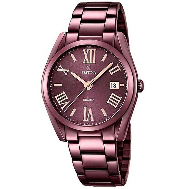 Reloj de moda de señora de Festina F16865/1 pavonado color chocolate