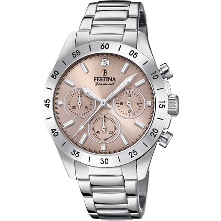 Reloj cronógrafo de mujer Festina F20397, diamante en esfera.
