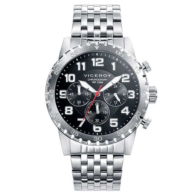 Reloj cronógrafo hombre Viceroy 401153-54. Números claros y visibles.