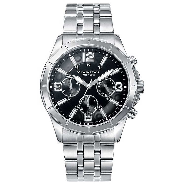 Reloj cronógrafo hombre Viceroy 401153-54. Números claros y visibles.