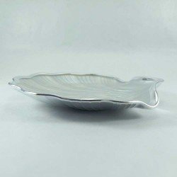 Concha de bautizo en resina con baño de plata. Personalizada