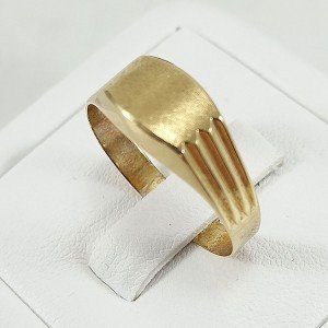 copy of Sello en oro amarillo de 18 quilates con cabeza en oro blanco concirconita