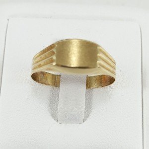copy of Sello en oro amarillo de 18 quilates con cabeza en oro blanco concirconita